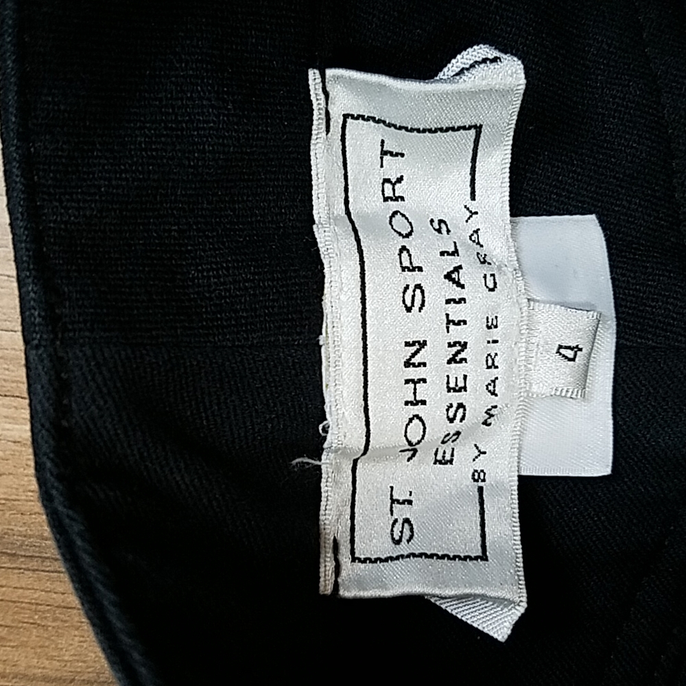 ST JOHN SPORT By Marie Gray Utility Cargo Black Cotton Spandex Pants 4 - Picture 10 of 17